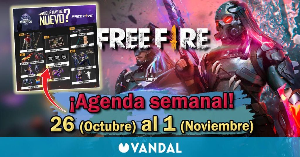 FREE FIRE | Agenda semanal del 26 de octubre al 1 de noviembre con Don Muerte