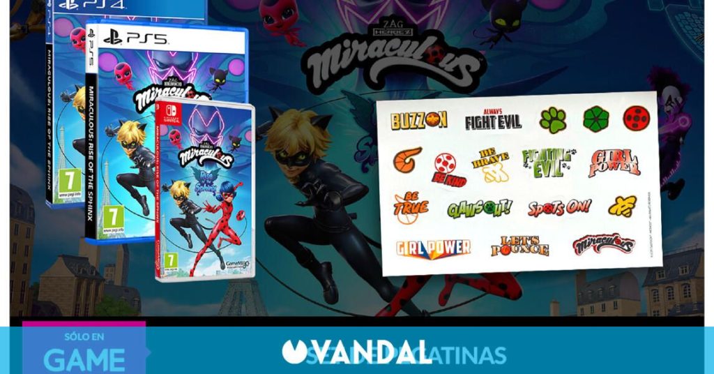 Reserva Miraculous: Rise of the Sphinx en GAME y consigue unas pegatinas exclusivas