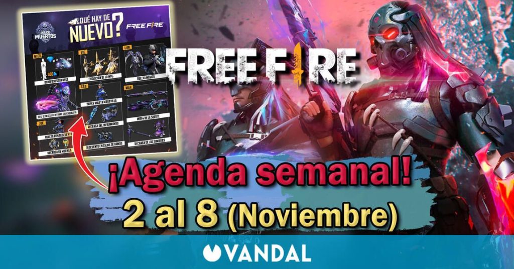 FREE FIRE | Agenda semanal del 2 al 8 de noviembre: Ruletas Mágicas y Descanso Eterno