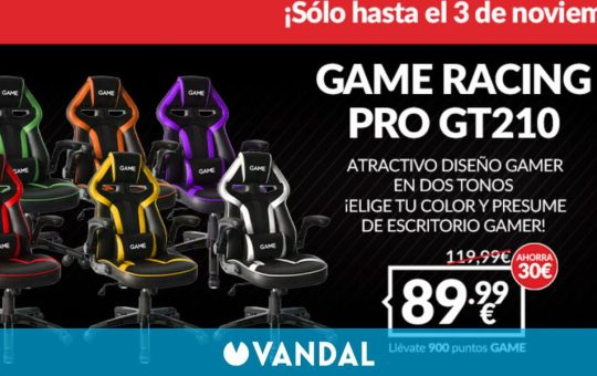 Oferta flash en GAME: La Silla Gaming Game Racing Pro GT210 por solo 89,99 euros